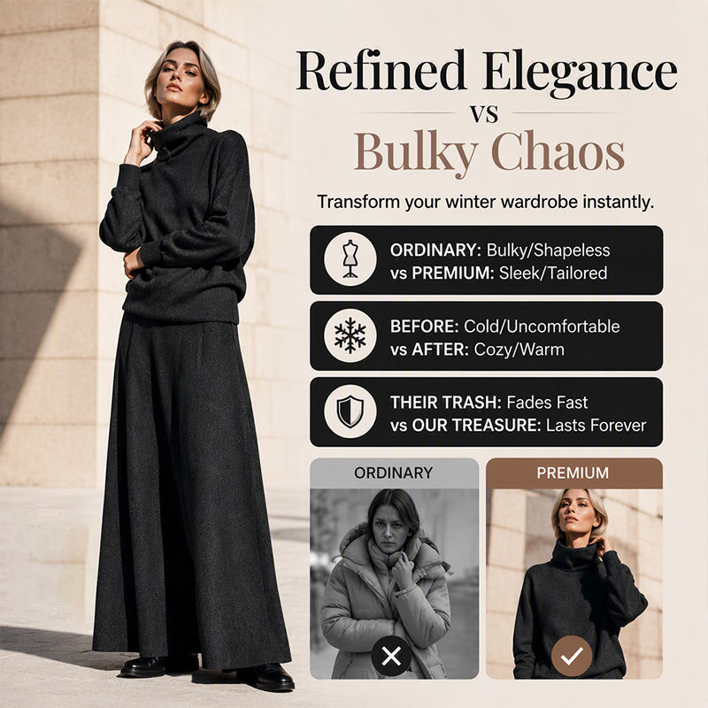 Turtleneck & Maxi — Women’s Top & Skirt Set 🧣👗