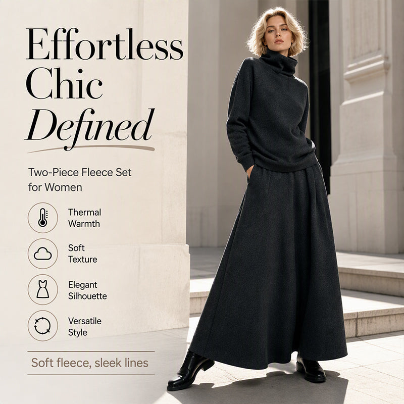Turtleneck & Maxi — Women’s Top & Skirt Set 🧣👗