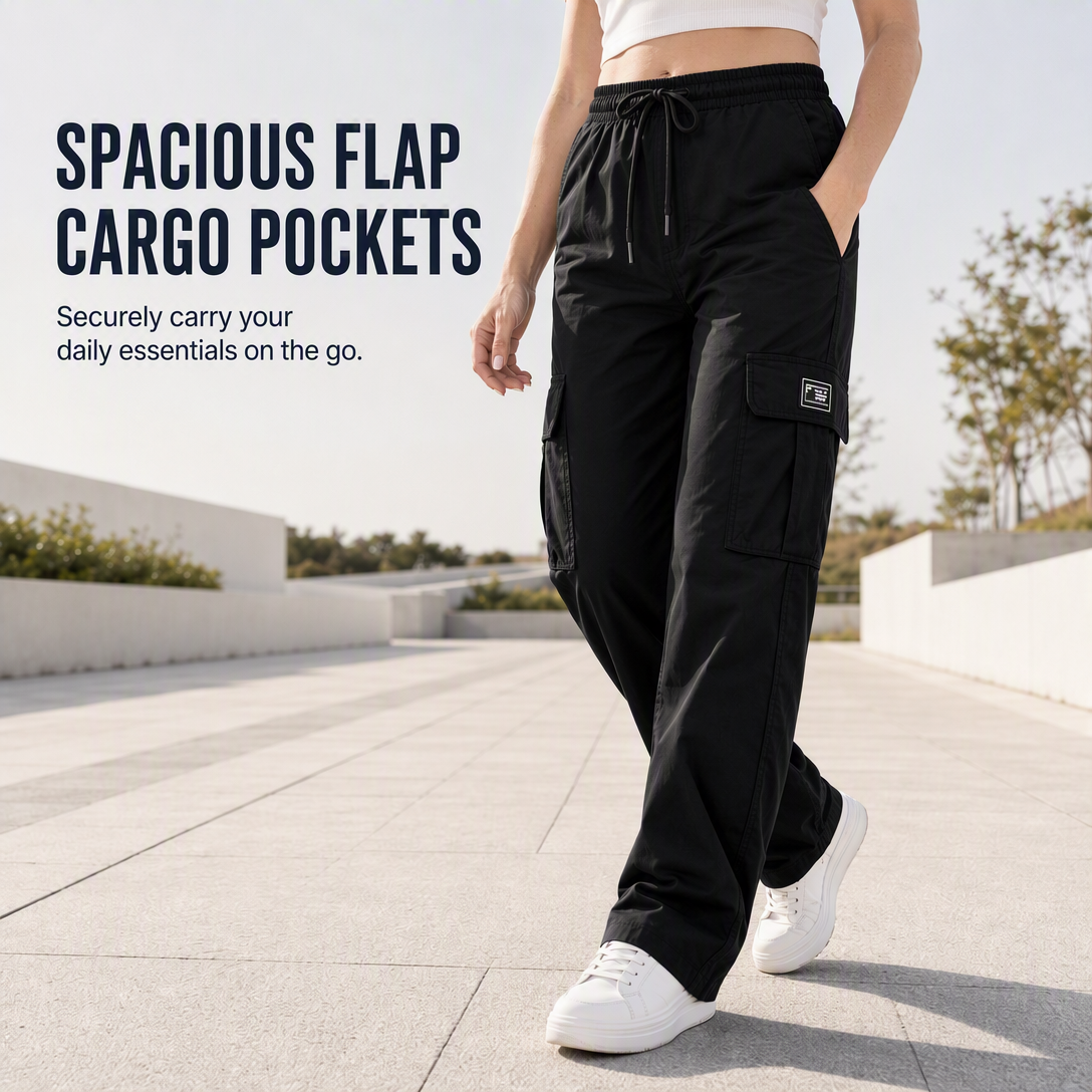 👖 ONLY £15.99! ✨ Women’s Relaxed Fit Straight-Leg Cargo Trousers — Comfy Everyday Style with Utility Pockets